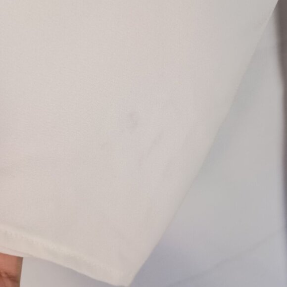 Tahari Arthur S Levine Ivory Front Drape Blouse Petite M NWT Career Office Top - Picture 7 of 8